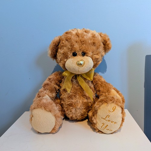 Peluche riccio marrone love - marrone,