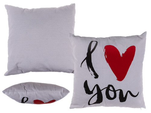 Cuscino quadrato bianco love - bianco, i