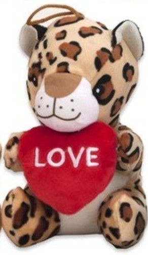 Peluche leopardo love cm - leopardo,