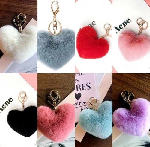Portachiavi cuore peluche - 25,